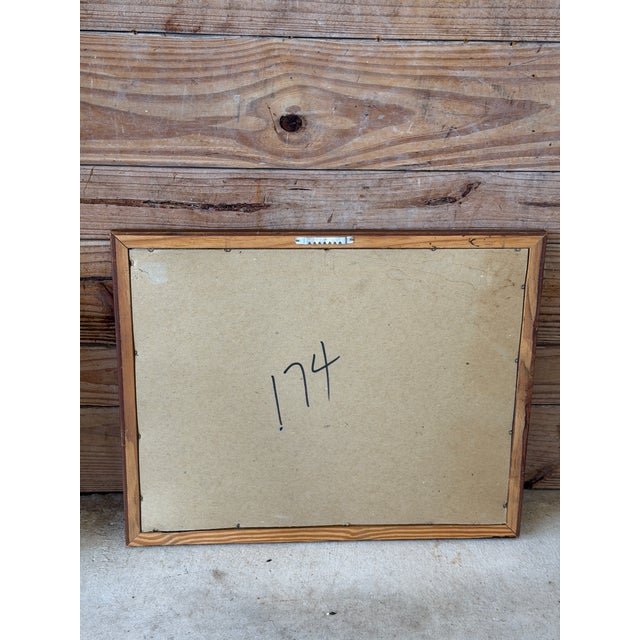 Vintage Leopard Jungle Needlepoint Textile Art in Faux Bamboo Frame For Sale - Image 10 of 11