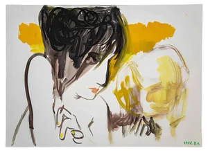 Leo Guida, The Portrait of a Woman, Drawing, 1980s