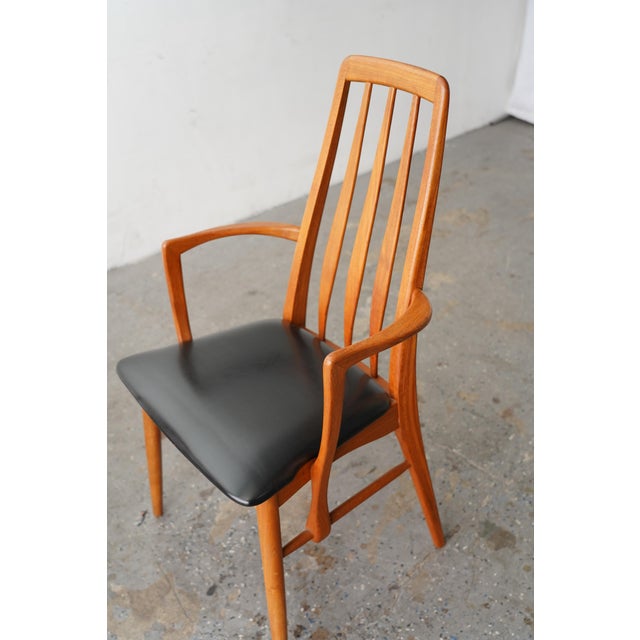 Koefoeds Hornslet 1960s Mid-Century Modern Danish Set of 6 Chairs in Teak Model Eva by Niels Kofoed For Sale - Image 4 of 11