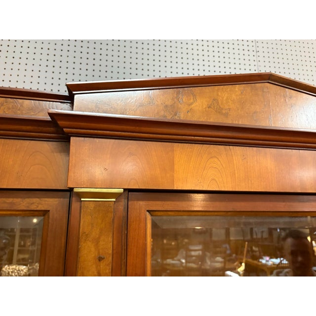 1970s Vintage Baker Furniture Empire Inspired Mahogany & Walnut Cabinet For Sale - Image 5 of 12