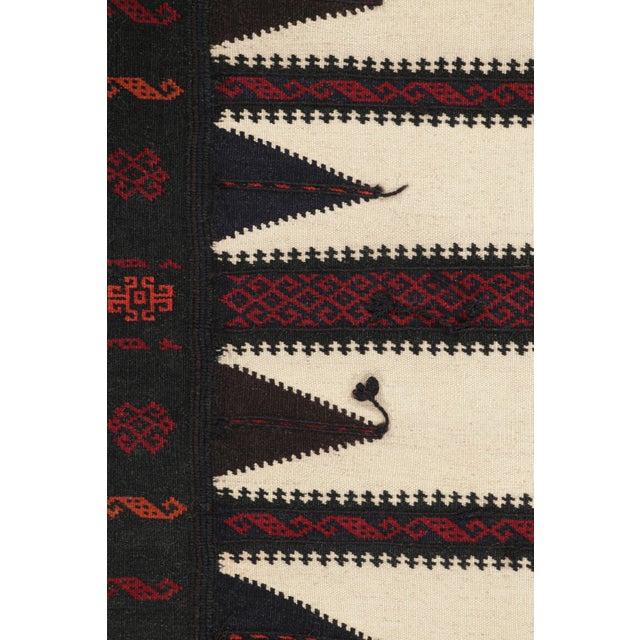 Tribal Vintage Afghan Kilim in Beige With Geometric Patterns - Rug & Kilim For Sale - Image 3 of 6