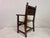 Brown Vintage Spanish Walnut and Leather Armchair, 1950s For Sale - Image 8 of 16