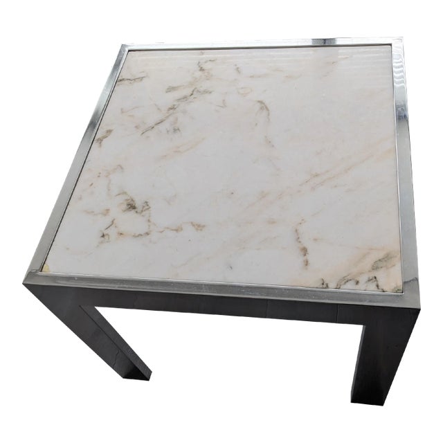 1970s Vintage Mid Century Chrome Side Table Base Only Attributed to Milo Baughman For Sale