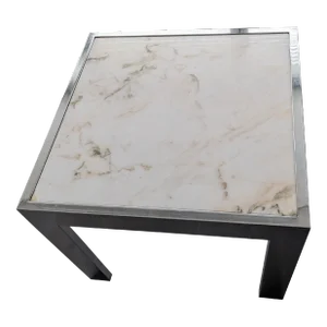 1970s Vintage Mid Century Chrome Side Table Base Only Attributed to Milo Baughman