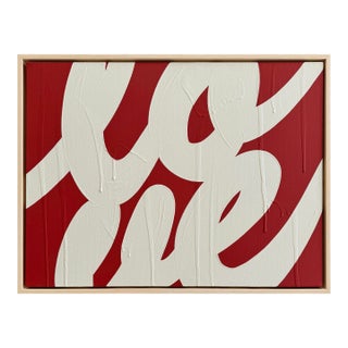 Ron Giusti Painting Titled Love Red Cream For Sale
