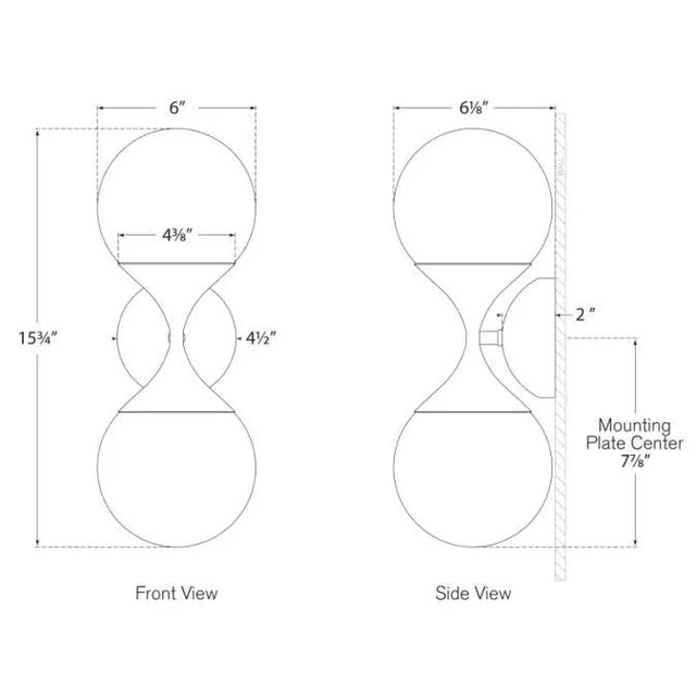 Modern AERIN for Visual Comfort Signature Cristol Small Double Sconce in Hand-Rubbed Antique Brass with White Glass For Sale - Image 3 of 3