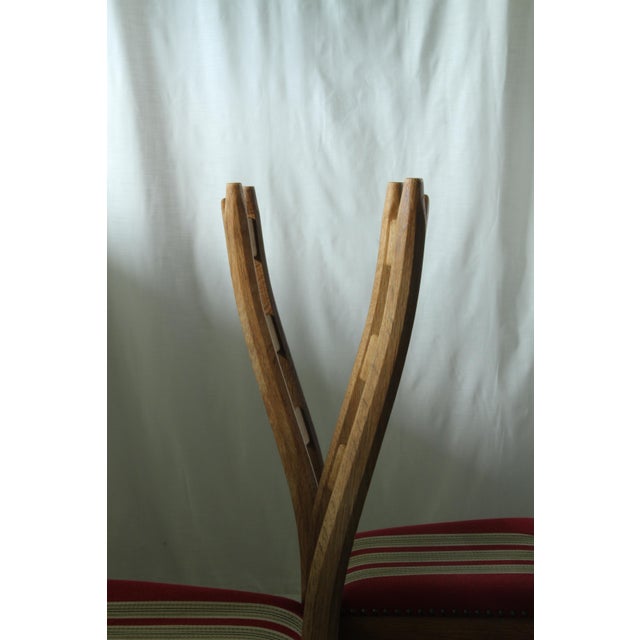 Brutalist Danish Oak Ladderback Dining Chairs in the style of Kjærnulf, 1960s, Set of 6 For Sale - Image 13 of 18