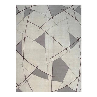 Handwoven Contemporary Area Rug 12x15 For Sale