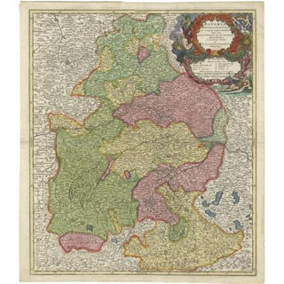 Antique Map of the Circle of Bavaria by Homann, 1703 For Sale