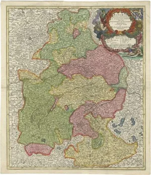 Antique Map of the Circle of Bavaria by Homann, 1703