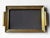 Hollywood Regency brass tray, 1960s / Smoked glass Probably Italian made. The finish is impeccable (welds, screws, etc.)....