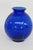 Mid 20th Century Vintage Cobalt Blue Ribbed Glass Vase 4565b For Sale - Image 5 of 11