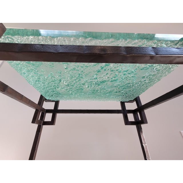 Tommy Bahama Tommy Bahama Home - Island Fusion Hermes Reef Glass Top End Table For Sale - Image 4 of 7