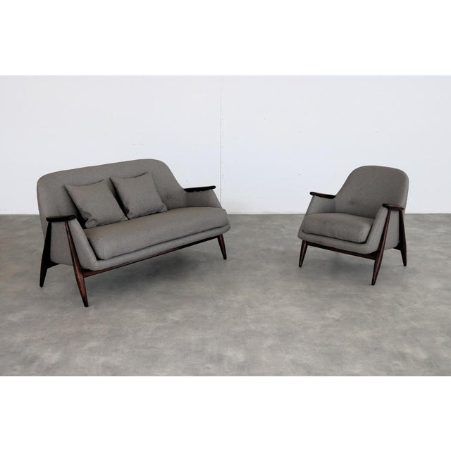 Vintage Seating Area Armchair and Sofa by Svante Skogh for Asko, 1950s, Set of 2 For Sale - Image 10 of 18