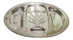 W.M Rogers & Son Spring Flower 3-Compartment Serving Tray