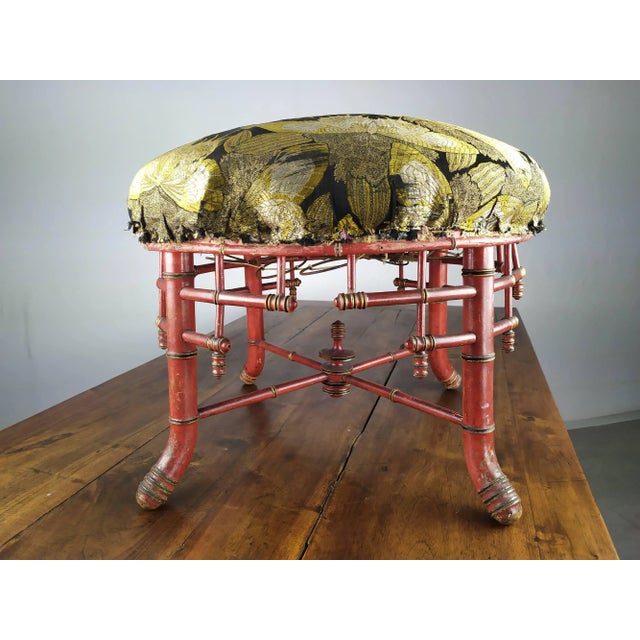 Napoleon III Bamboo Pouf For Sale - Image 17 of 17