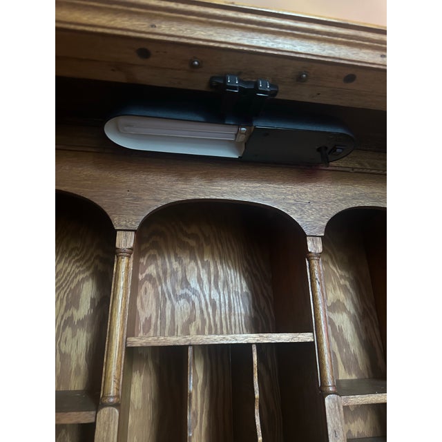 Wood 1920s Secretary Desk - Walnut Wood Detailed Carvings For Sale - Image 7 of 11