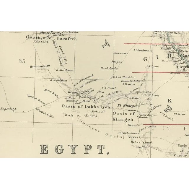 Egypt and Lower Nubia, 1903 - Historical Map Highlighting Nile and Red Sea This beautifully detailed map titled "Egypt,...