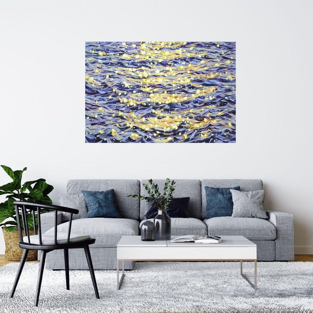 Textile Evening Glare on the Water 8. For Sale - Image 7 of 9