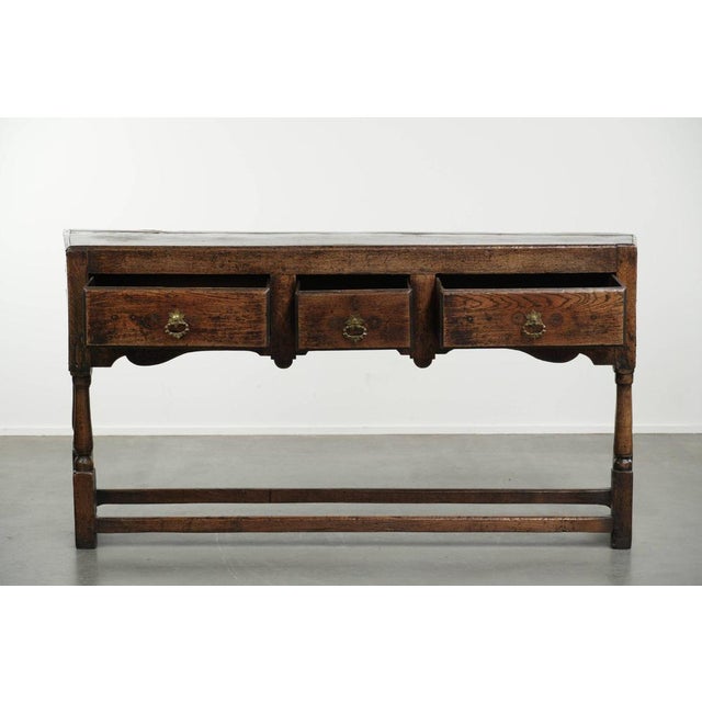 Offered by ByThijs: this beautiful antique English oak dresser/sideboard with three drawers from the late 17th/early 18th...