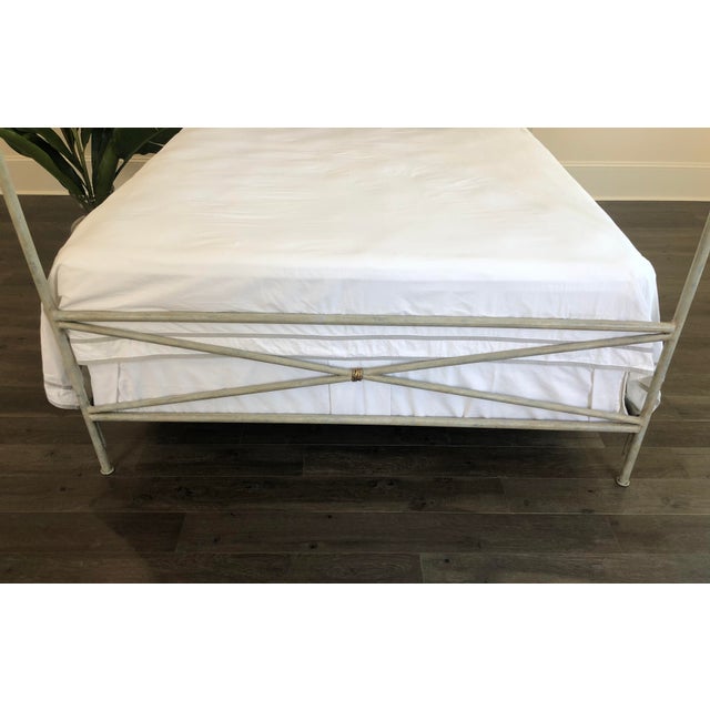 2020s Orleans Upholstered Canopy Queen Size Bed For Sale - Image 5 of 7
