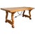 20th Century Spanish Cyprees Lyre Legs Trestle Dining Farm Table For Sale - Image 15 of 18