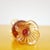 Wood Red Blown Glass Decorative Candy with Gold Decorations For Sale - Image 7 of 8