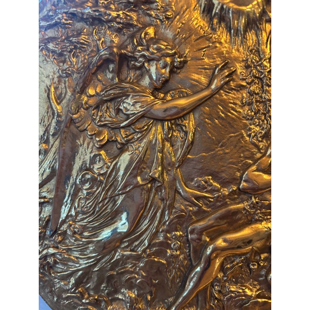 Antique Neoclassical Style Bronze Relief Plaque For Sale - Image 4 of 6