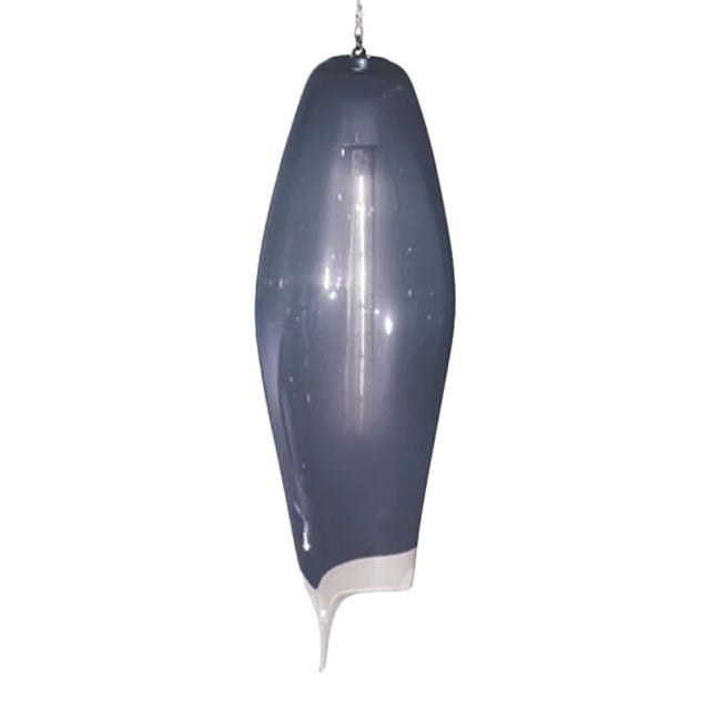 Virtue Pendant Light in Steel Blue For Sale