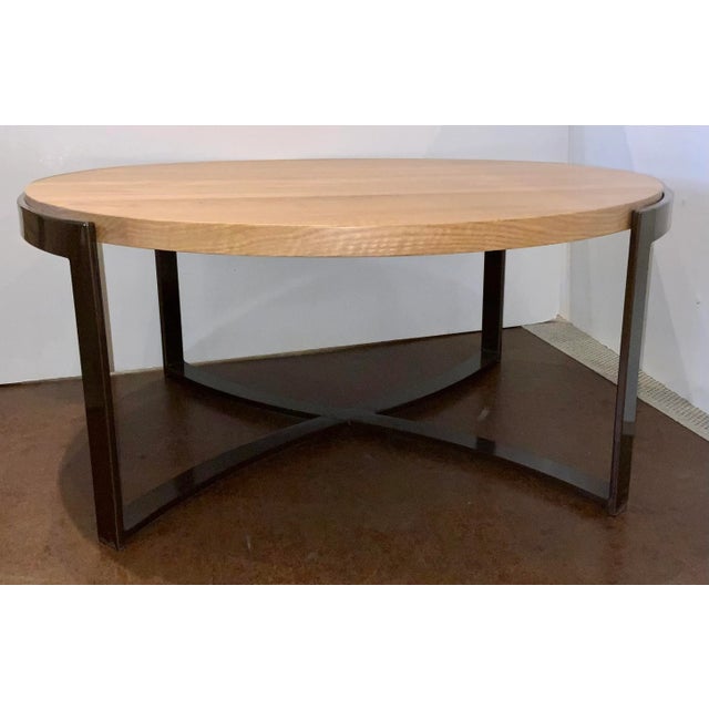 Jonathan Charles Jonathan Charles Organic Modern Exo Round Cocktail Table For Sale - Image 4 of 4