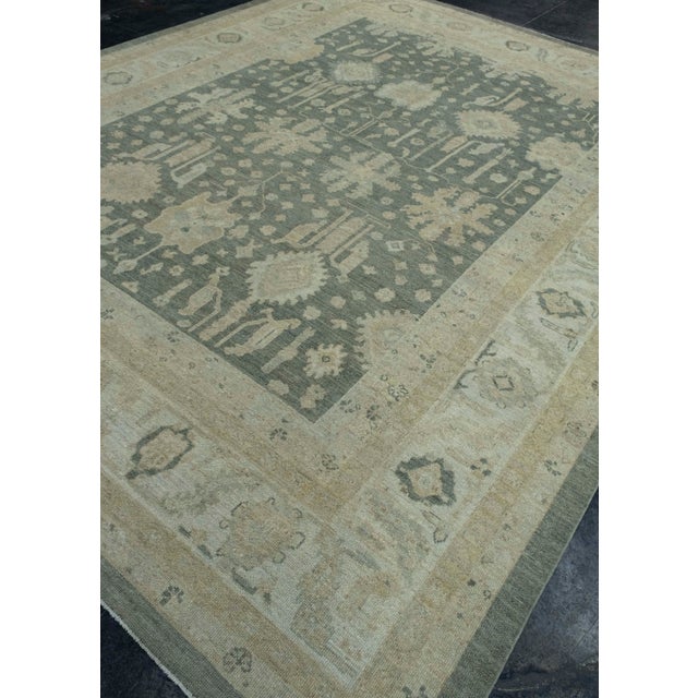 Early 21st Century Turkish Oushak Antique Look Rug 9'10" x 12'5" #18640 For Sale - Image 5 of 8