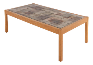 Danish Ceramic Top Coffee Table from Sallingboe