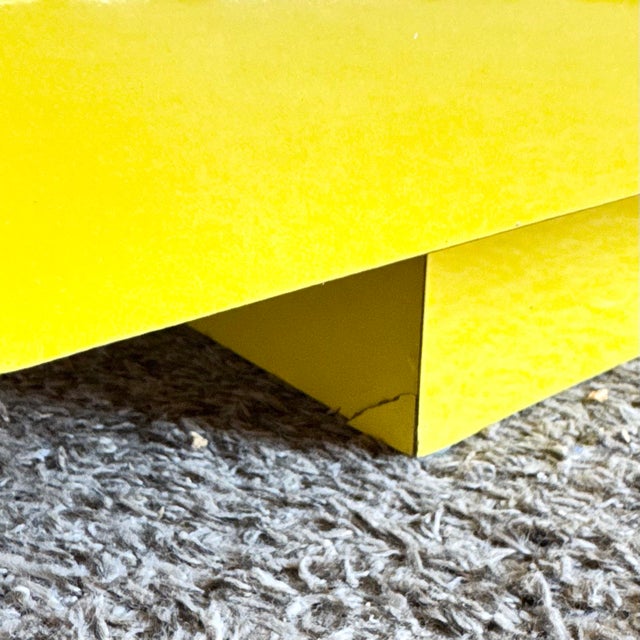 Yellow 1980s Postmodern Chinoiserie Yellow Lacquer Laminate Credenza For Sale - Image 8 of 8