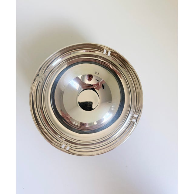 Contemporary Swid Powell + Richard Meier Silver Plate "Skyscraper" Bowl, Italy, 1980s For Sale - Image 3 of 13