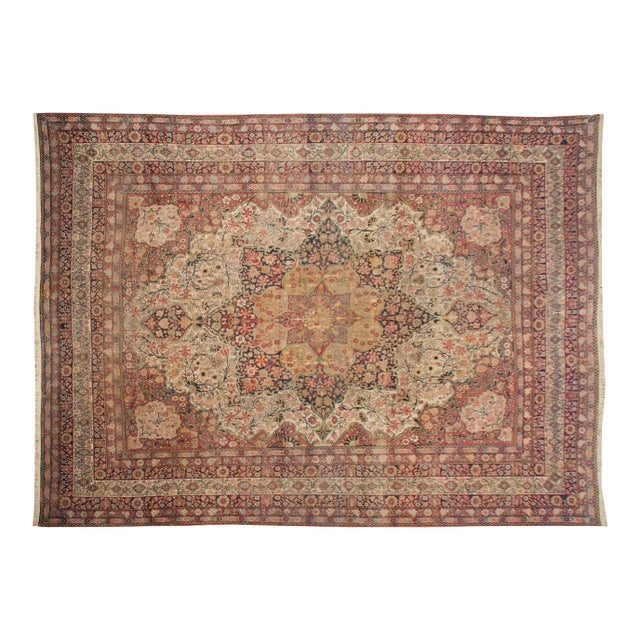 Antique Kermanshah Rug - 11'2" X 14'10" For Sale