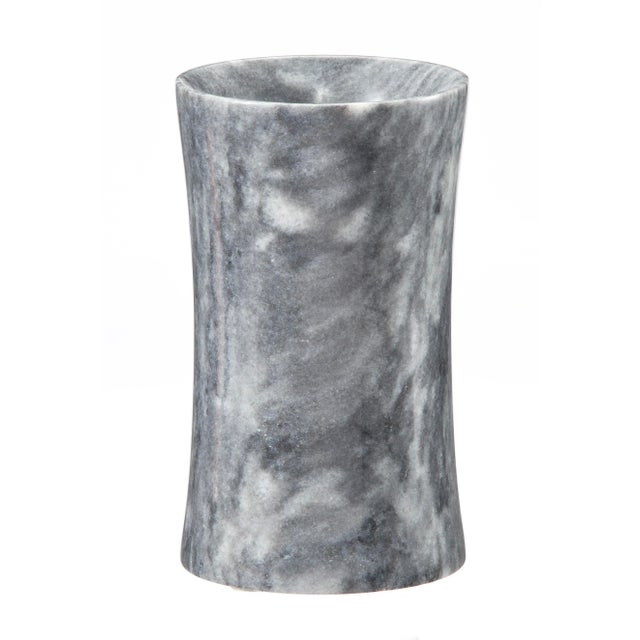 A Vinca Collection Cloud Gray Marble Tumbler.