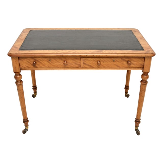Victorian Satinwood Writing Desk, 1840s For Sale