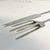 Silver Mid 20th Century Italian Contemporary Modern Alfredo Guerra Stainless Steel Cutlery Set - 2 Pieces. For Sale - Image 8 of 9