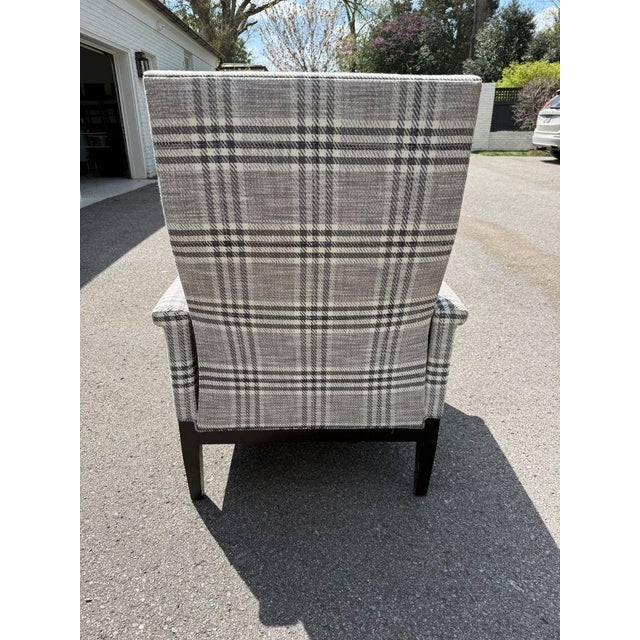 Hickory Chair Furniture Company Reclining Armchair and Ottoman by Hickory For Sale - Image 4 of 8