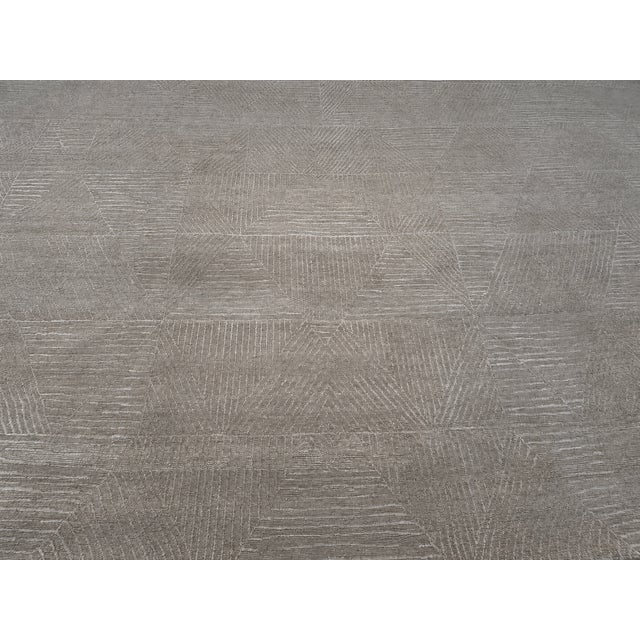 Rh Varusha Wool & Silk Rug – 12' × 15' Wheat | 100 Tibetan Knots Per Square Inch | Made in Nepal For Sale - Image 18 of 18