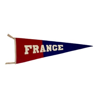 Vintage Felt Pennant Flag - France For Sale