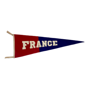 Vintage Felt Pennant Flag - France