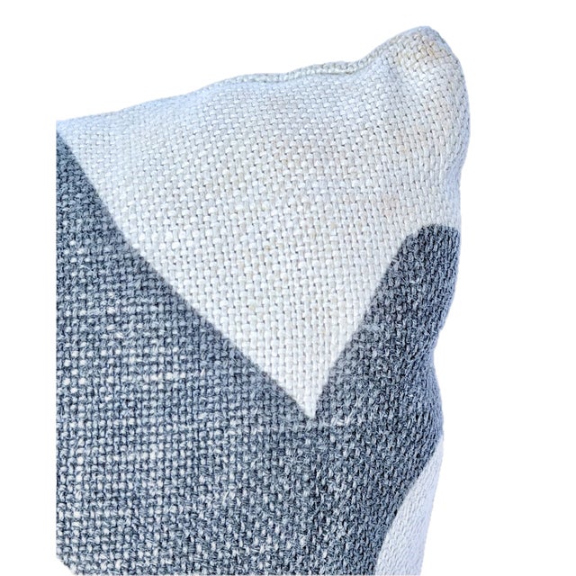Late 20th Century Vintage Midcentury Style Abstract Linen Pillow For Sale - Image 5 of 5