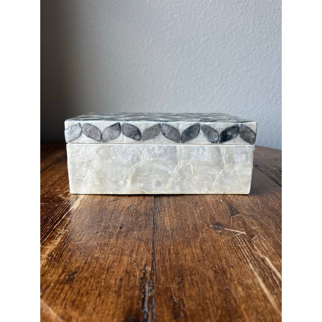 Shell Late 20th Century Capiz Shell Box With Cover Made in the Philippines For Sale - Image 7 of 9