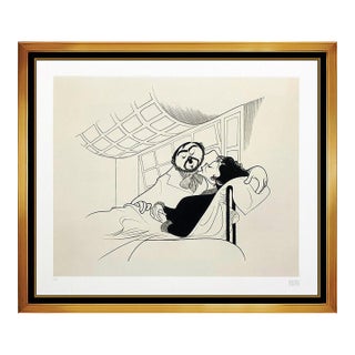 Mid 20th Century La Boheme: Luciano Pavarotti and Renata Scotto, Al Hirschfeld For Sale