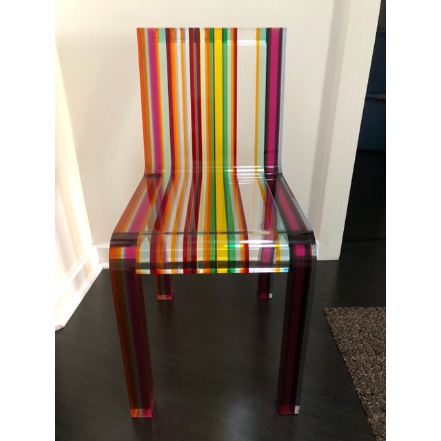 Patrick Norguet Rainbow Acrylic Side Chair For Sale - Image 9 of 12
