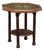 Antique Italian Brass & Wood Accent Table For Sale