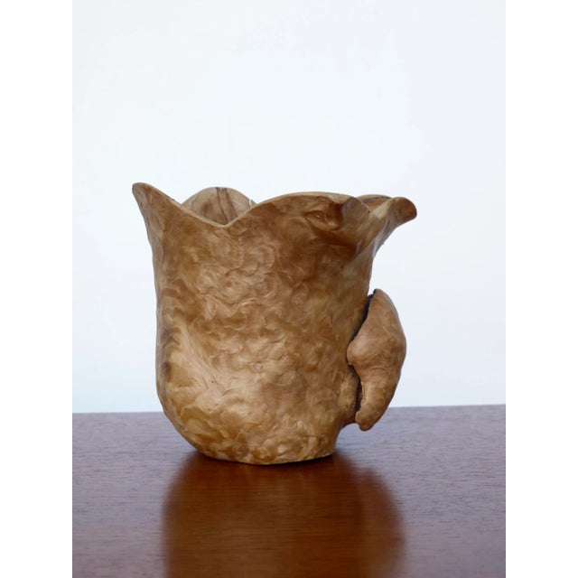 Hand Carved Burl Wood Jug, 1970s For Sale - Image 3 of 12