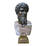 19th Century French Bronze Bust Sculpture of Emperor Lucius Varus For Sale