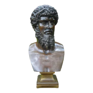 19th Century French Bronze Bust Sculpture of Emperor Lucius Varus
